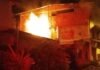 Casa é incendiada em Itaperuna